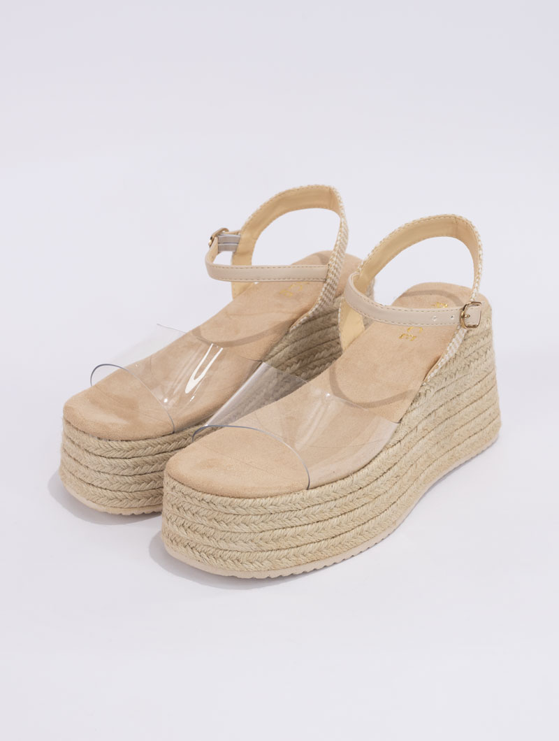 Sandales transparentes en halfa